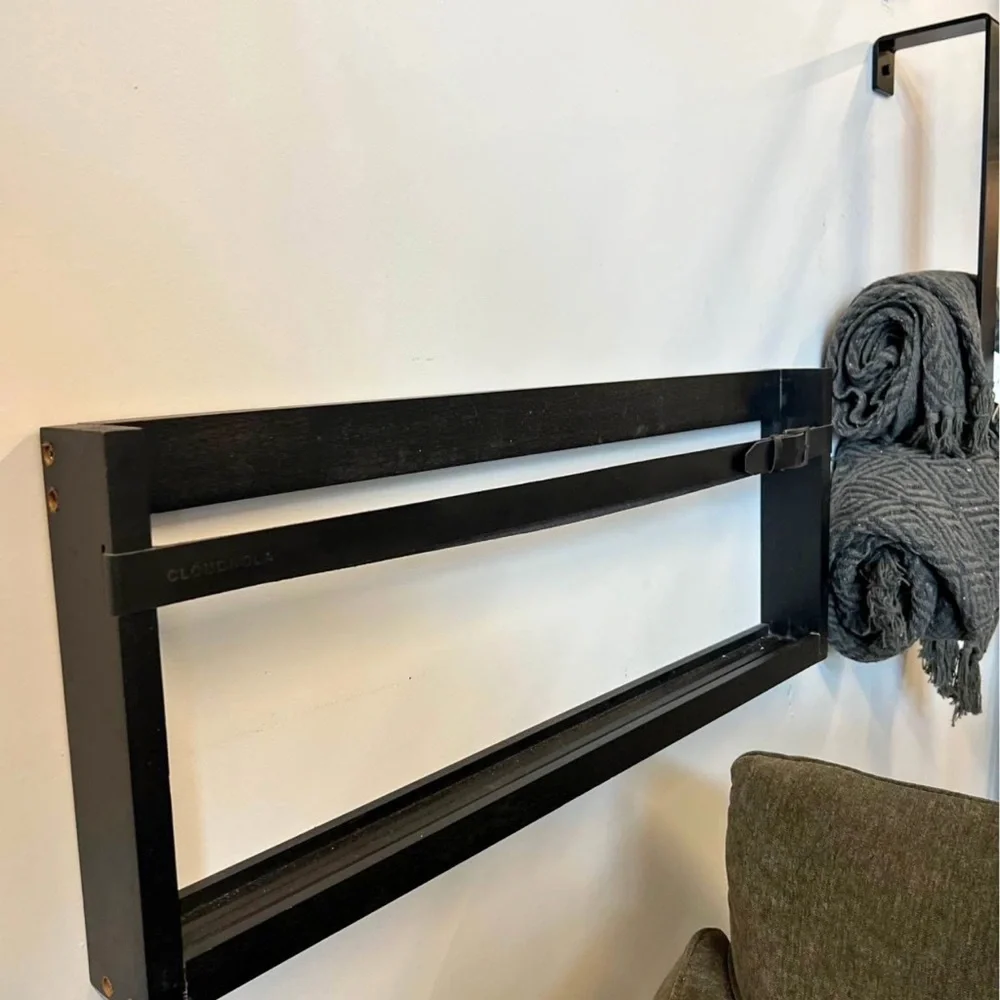 West Elm Black Metal Towel Bar